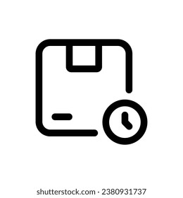Delivery Time icon in trendy outline style isolated on white background. Delivery Time silhouette symbol for your website design, logo, app, UI. Vector illustration, EPS10.