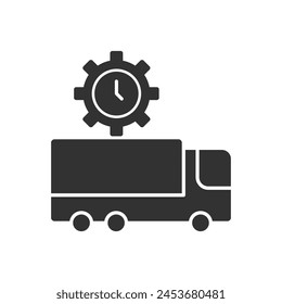 Delivery time Icon - Truck Sign Symbol