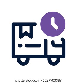delivery time icon. vector dual tone icon for your website, mobile, presentation, and logo design.