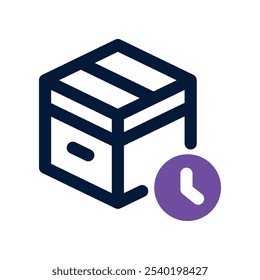 delivery time icon. vector dual tone icon for your website, mobile, presentation, and logo design.
