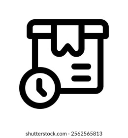 delivery time icon. vector line icon for your website, mobile, presentation, and logo design.