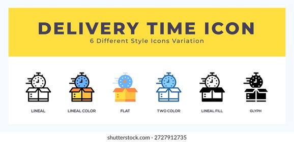 Ícone de tempo de entrega para web. aplicativos móveis e interface do usuário.