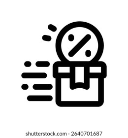 delivery time line icon. Clean and minimalist vector icon for websites, mobile apps, presentations, and logos. Fully scalable and customizable for any project.