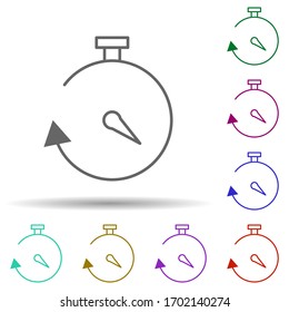 Delivery time multi color icon. Simple thin line, outline vector of logistics icons for ui and ux, website or mobile application