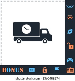 Delivery time. Perfect icon with bonus simple icons