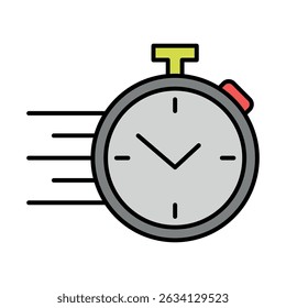 ícone plano do vetor de símbolo de Tempo de Entrega