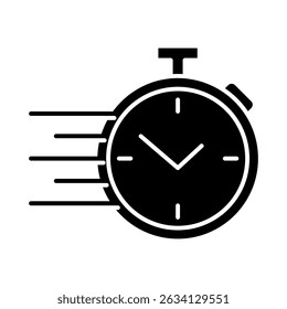 ícone plano do vetor de símbolo de Tempo de Entrega