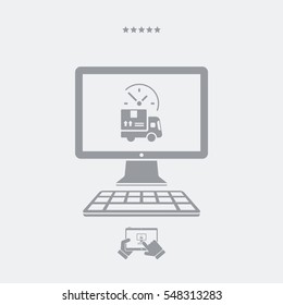 Delivery time - Vector flat icon