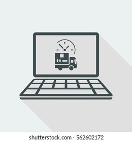 Delivery time - Vector flat icon