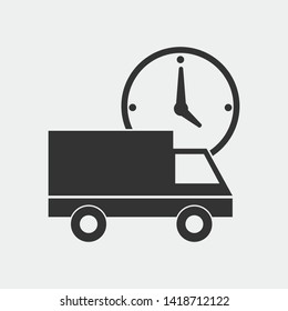 Delivery time vector icon illustration sign