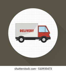 Delivery track color icon. Flat design. Delivery theme for web and mobile