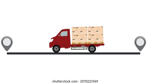 Delivery tracking app. vector illustration