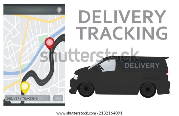 Delivery tracking app.
vector illustration