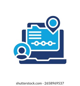 Delivery Tracking Icon Mixed Vector Illustration