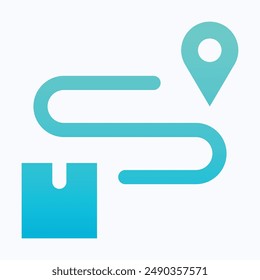 Delivery Tracking, Location Pin Vector Icon, Isolated Gradient Vector Icon.`