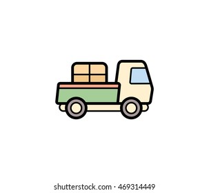 Icono de transporte de entrega. Ilustración del vector