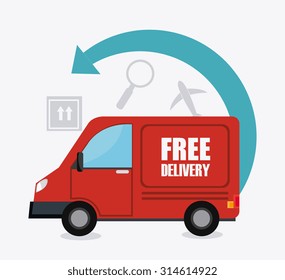 Delivery, transport and logistics business, vector illustration