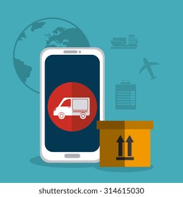 Delivery, transport and logistics business, vector illustration