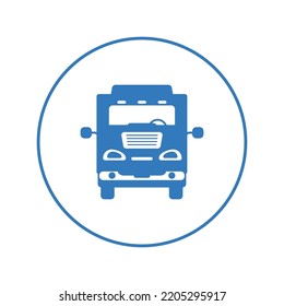 Delivery transport truck front icon | Circle version icon |