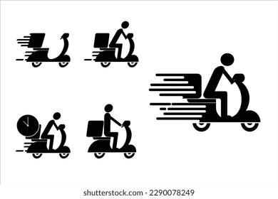 Vector de iconos del controlador de transporte de entrega