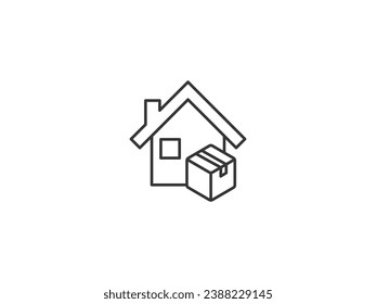 Delivery, transportation, logistics, shipping vector thin line icon.  Modern line graphic design for website, web design, mobile app, infographic.
