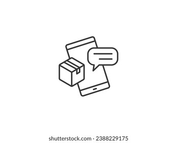 Icono de entrega, transporte, logística, envío de línea delgada vector.  Diseño gráfico de línea moderna para sitio web, diseño web, aplicación móvil, infografía.