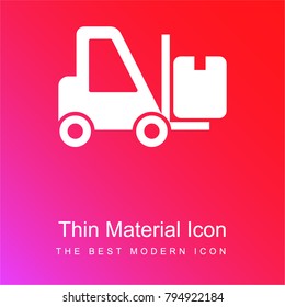 Delivery transportation machine red and pink gradient material white icon minimal design