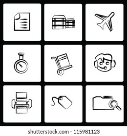 Delivery and transportation,icon set,Vector