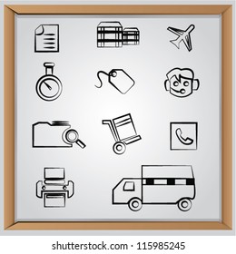 Delivery and transportation,icon set,Vector