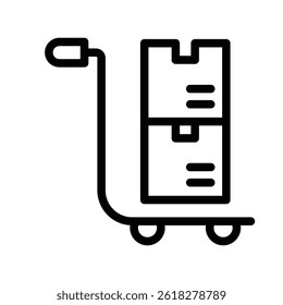 Entrega, ícone de carrinho, gráficos vetoriais
