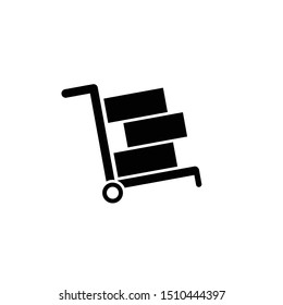 Delivery Trolley Symbol Icon Vector Illustration