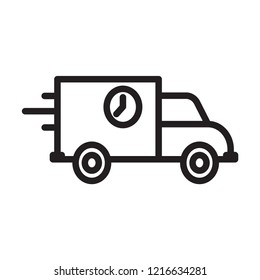 Delivery truck black friday vector icon