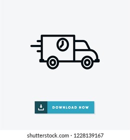 Delivery truck black friday vector icon