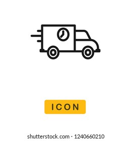 Delivery truck black friday vector icon