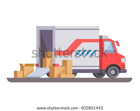 Delivery truck with box