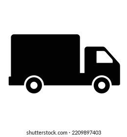 delivery truck box truck in isolation vector background