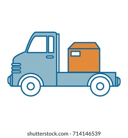 delivery truck with boxes
