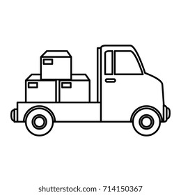 delivery truck with boxes