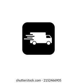 Delivery truck button icon for apps and web sites