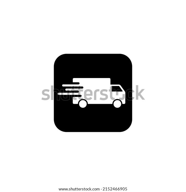 Delivery truck\
button icon for apps and web\
sites
