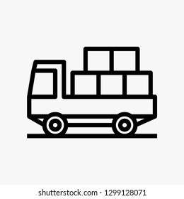 Delivery truck car concept line icon. Simple element illustration.  Delivery truck car transport concept outline symbol design. Can be used for web and mobile UI/UX . Modern vector style