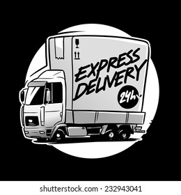 Delivery Truck. Cartoon illustration