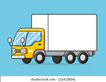 Delivery truck cartoon vector