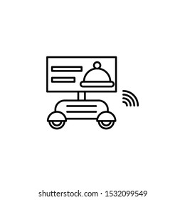 Delivery truck connection future icon. Simple line, outline vector of future transpor icons for ui and ux, website or mobile application