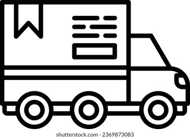 Delivery Truck Creative Pixel Perfect Detail Icon Design
