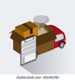 Delivery truck design , vector illustration