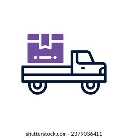 delivery truck dual tone icon. vector icon for your website, mobile, presentation, and logo design.