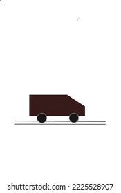 Delivery truck fast delivery.product delivery van on the road