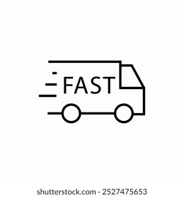 delivery truck fast icon sign vector