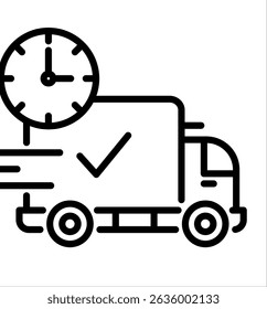 Delivery Truck And Fast Shipping icon
